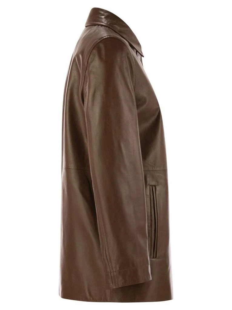 Max Mara Tolmin - Nappa Leather Jacket With Belt 3