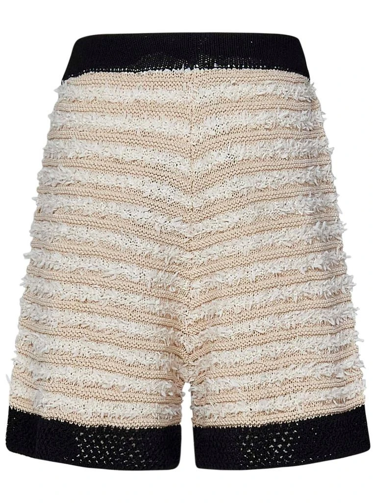 Balmain Balmain Kids Frayed Ribbed Knitted Shorts 2