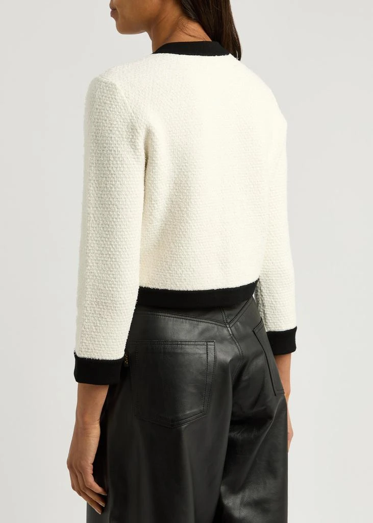 Alice + Olivia Claira cropped tweed cardigan 3