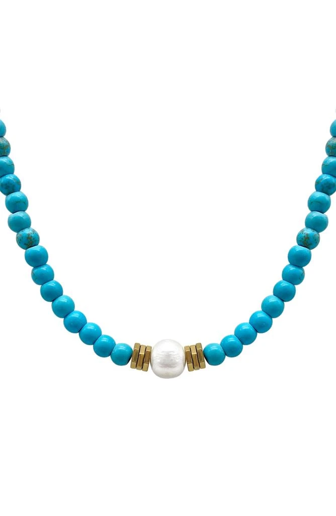 ADORNIA 14K Gold Plated Beaded Necklace 3