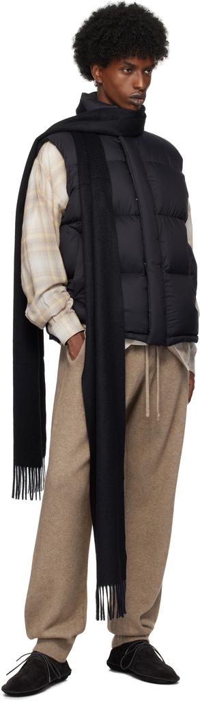 Shop Black Super Light Nylon Ripstop Down Vest on Sale at