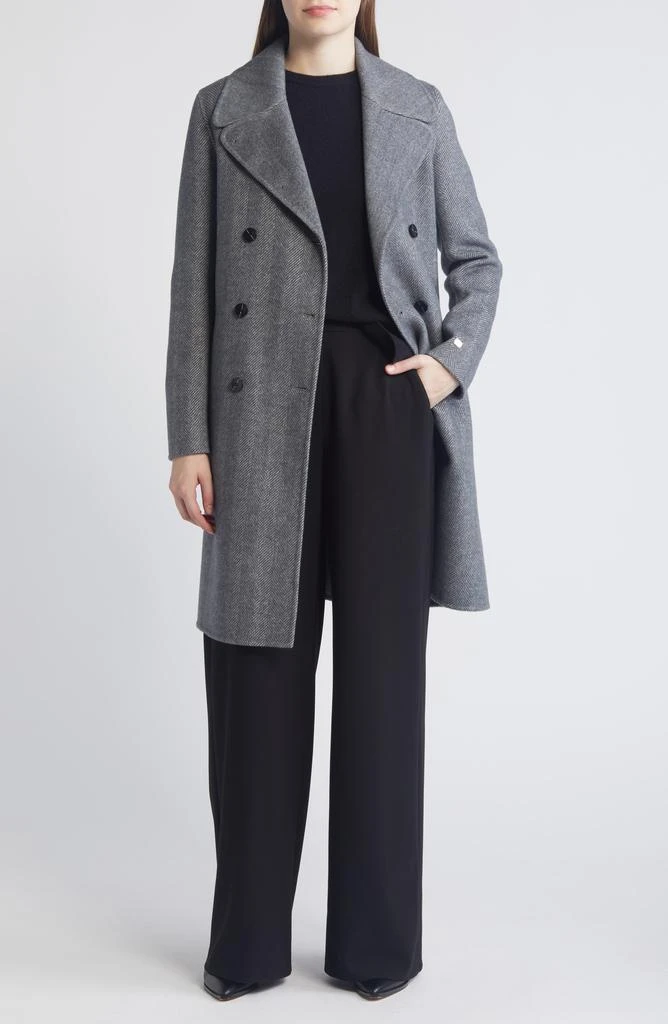 Soia & Kyo Safira Double Breasted Wool Herringbone Coat 4