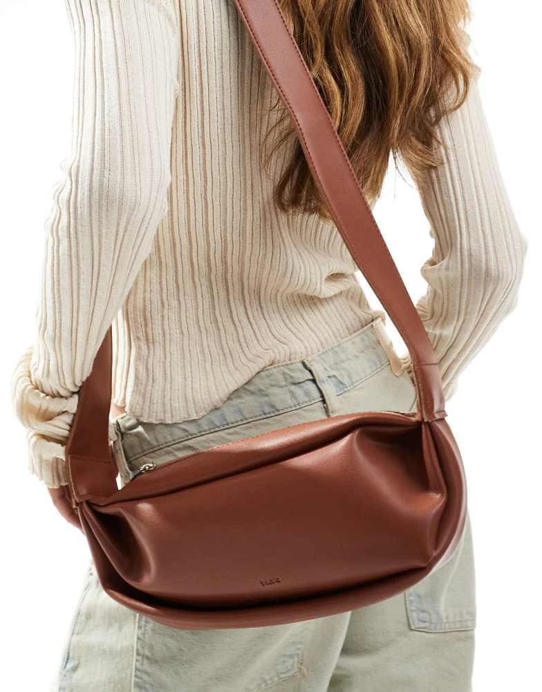 PASQ PASQ scoop crossbody sling bag in brown 4