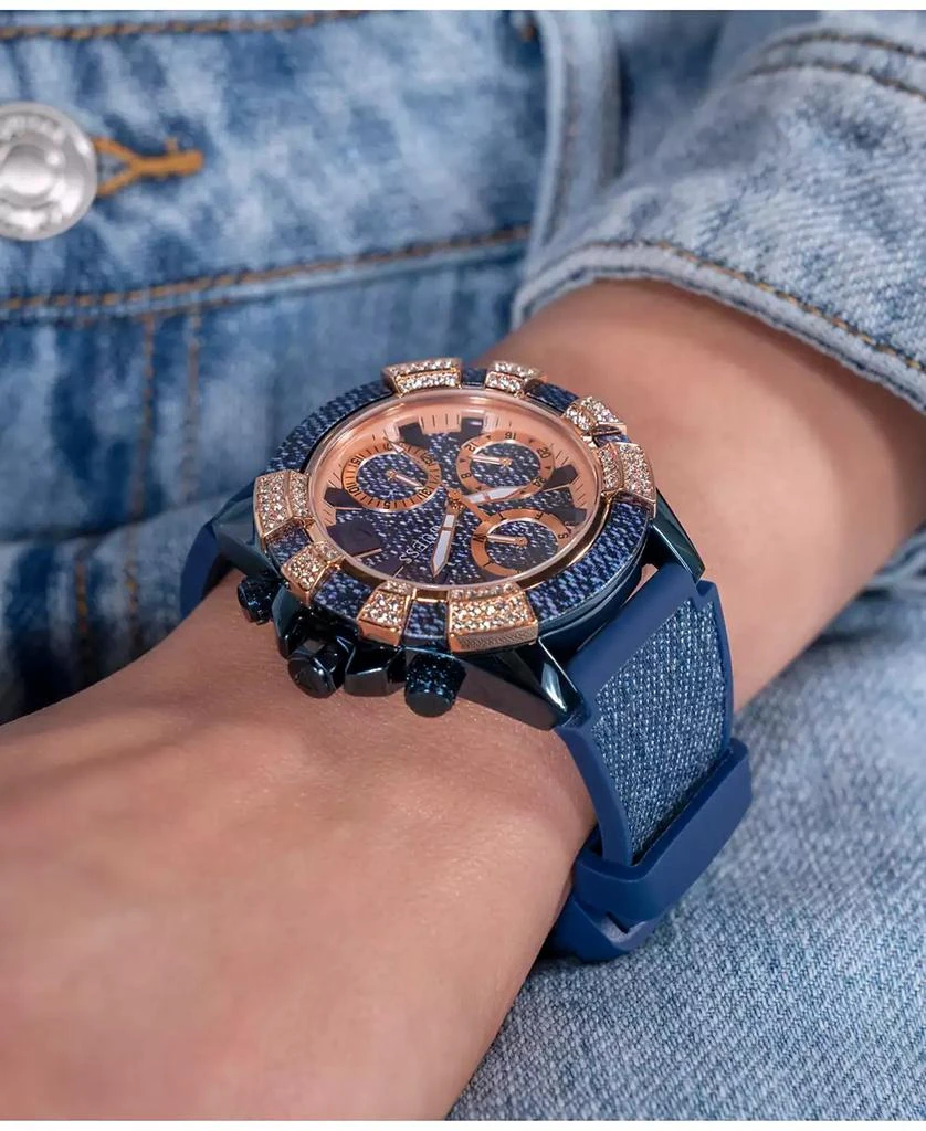 GUESS Women's Multi-Function Blue Denim/Silicone Watch 39mm 9