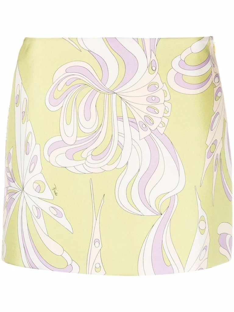 PUCCI Farfalle-print mini skirt - women -  -  - Green 1