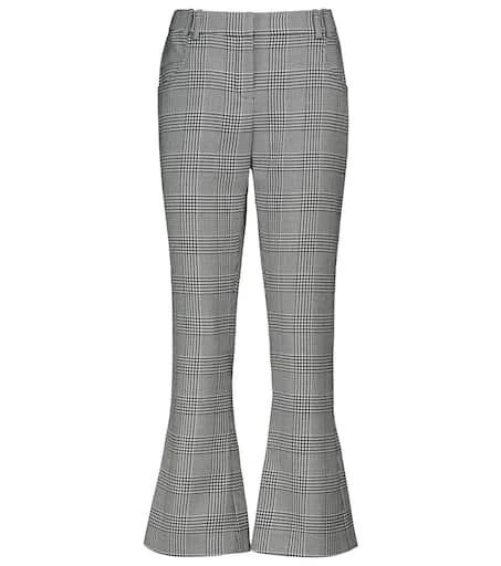 Balmain Mid-rise checked pants 1