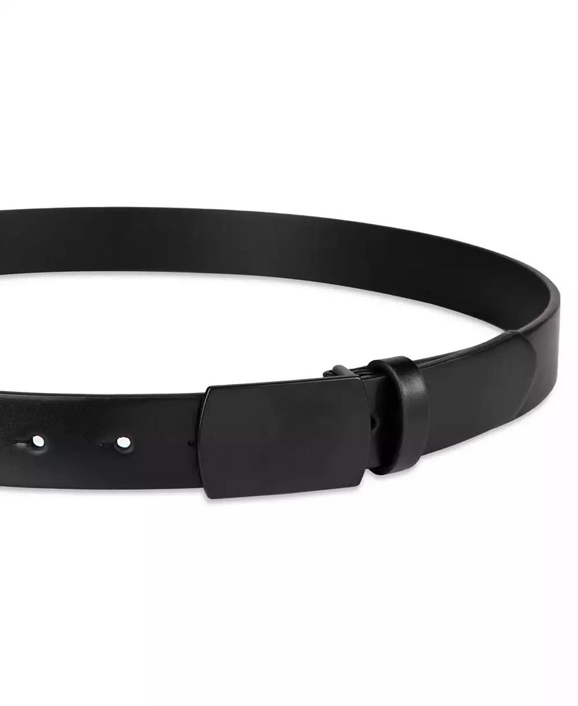 Alfani Men's Dress Casual Matte Black Plaque Buckle Belt 3