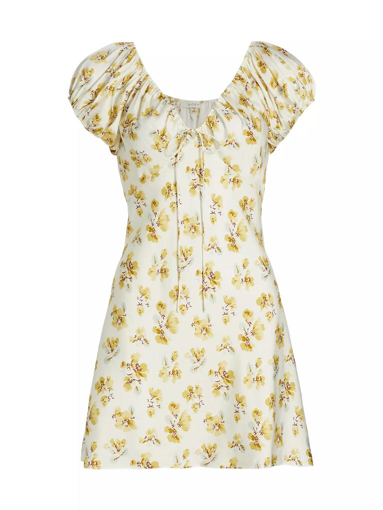 DÔEN Sera Floral Silk-Blend Minidress