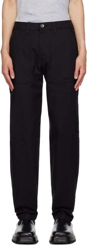 Naked & Famous Denim Black Work Trousers