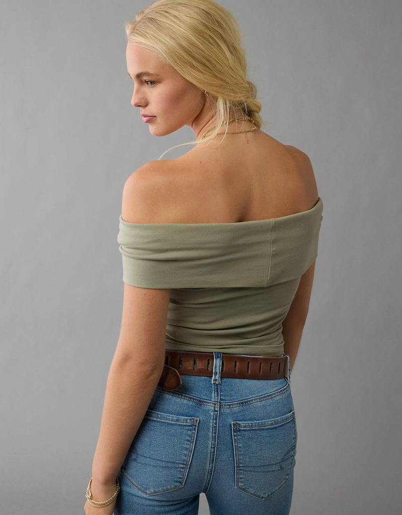 AE AE Off The Shoulder Foldover Top
