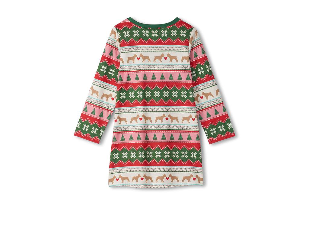 Hatley Puppy Hearts Fairisle Long Sleeve Nightdress (Toddler/Little Kid/Big Kid)