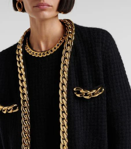 Tory Burch Kendra chain-detail wool-blend cardigan 4
