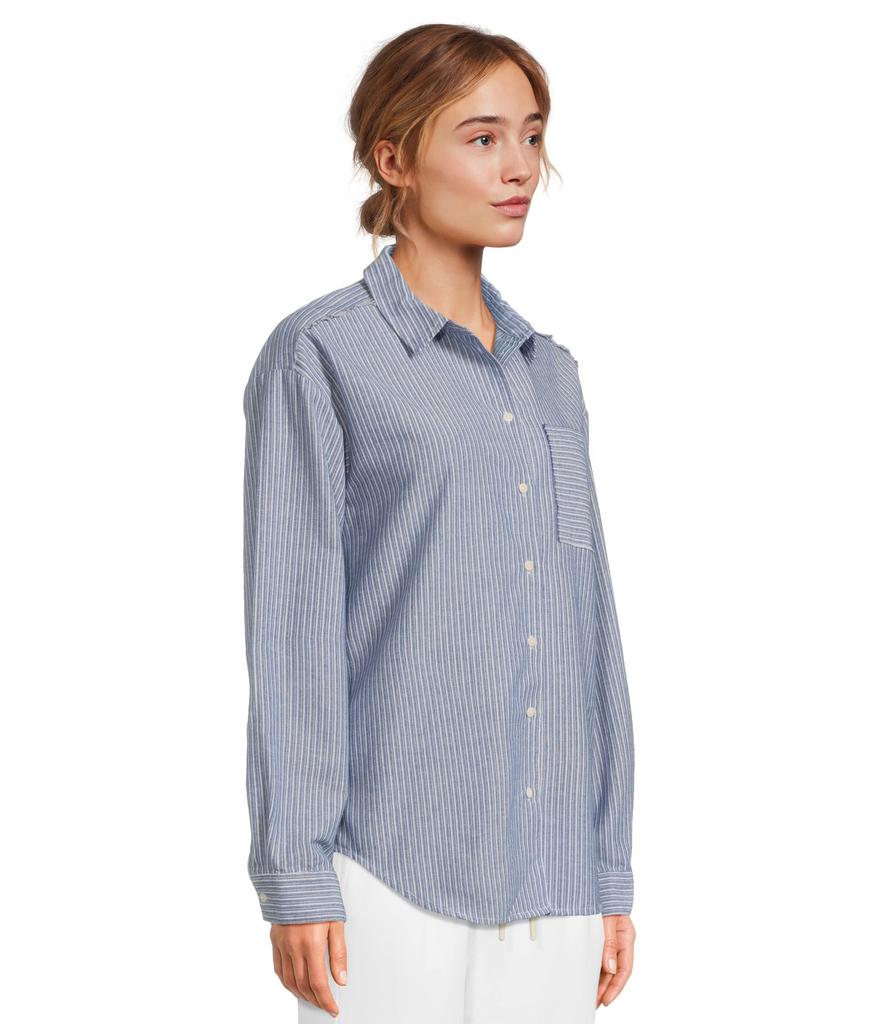 Mod-o-doc Long Sleeve Striped Oversized Shirt