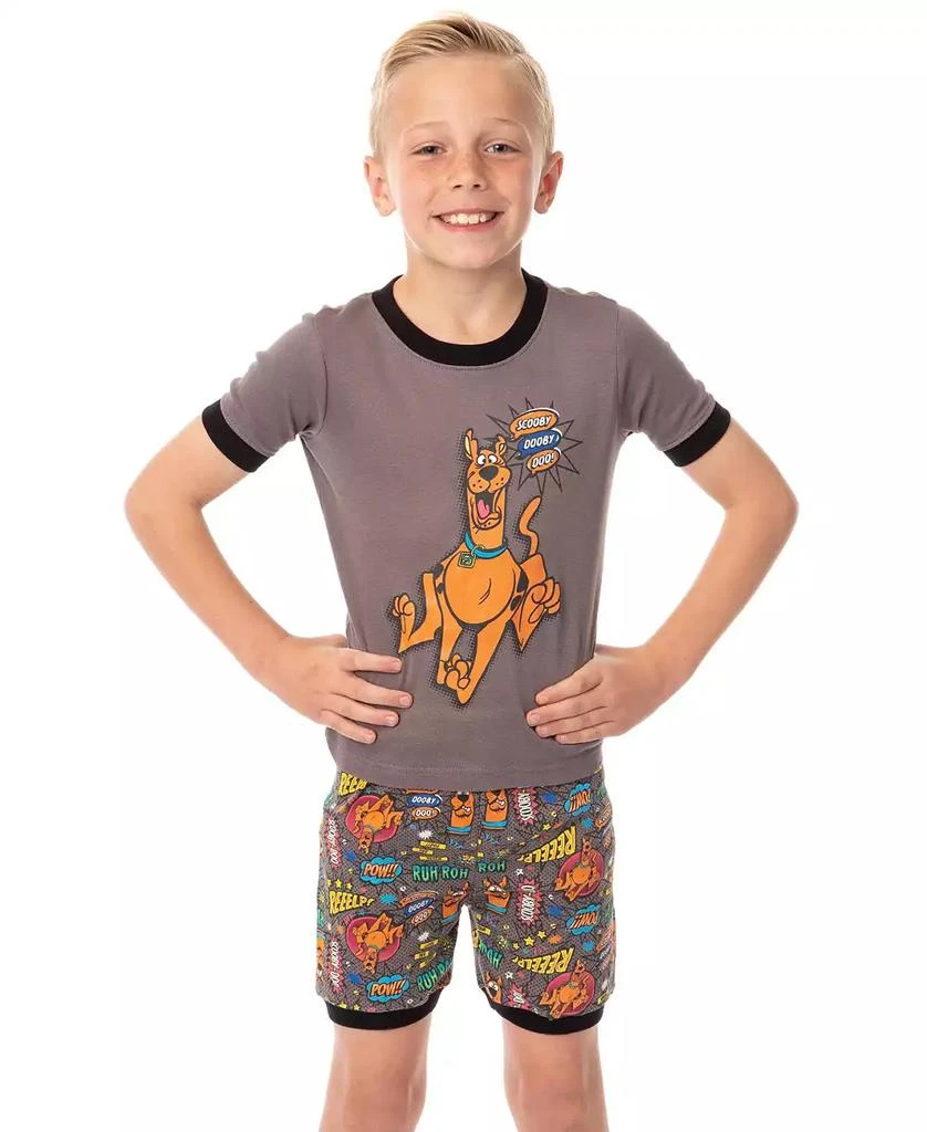 Scooby-Doo Boys' Tight-Fit 2-Piece Character Kids Cotton Pajama Short Set