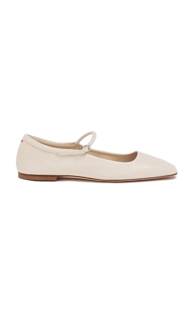 AEYDE Aeyde - Uma Nappa Leather Mary Jane Flats - Ivory - IT 40.5 - Moda Operandi 1