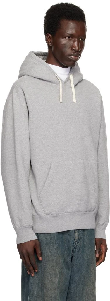 BEAMS PLUS Gray Sweat Pullover Raised Back Hoodie 2