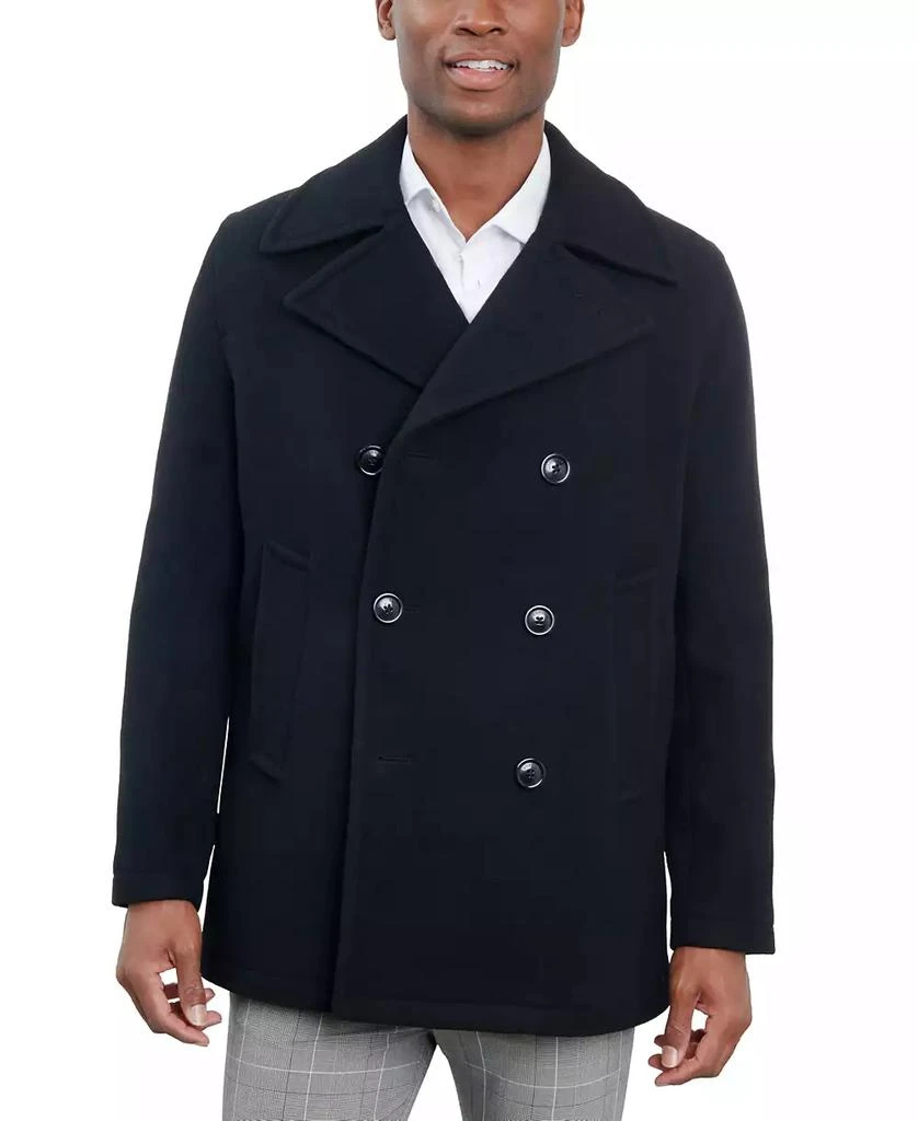 London Fog Men Double-Breasted Wool Blend Peacoat 5