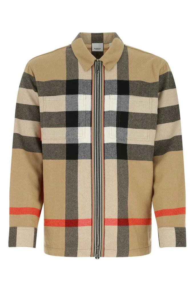 Burberry Burberry Checked Zip-Up Shirt Jacket 1
