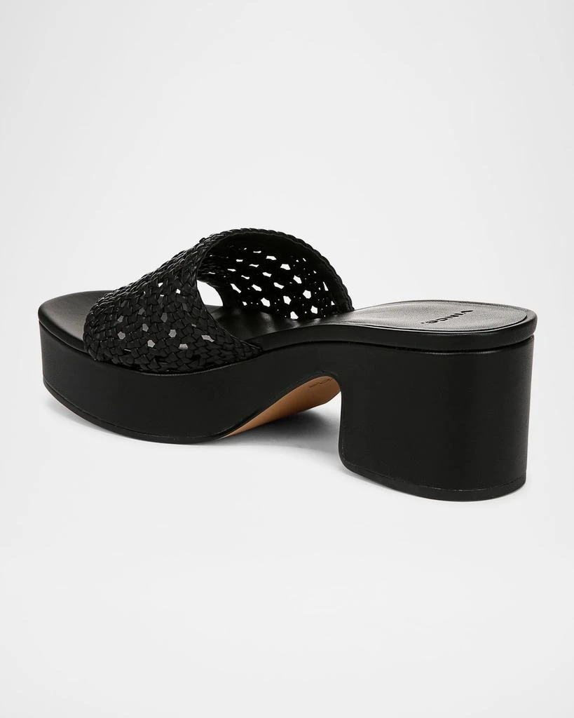 Vince Margo Crochet Leather Platform Sandals 4