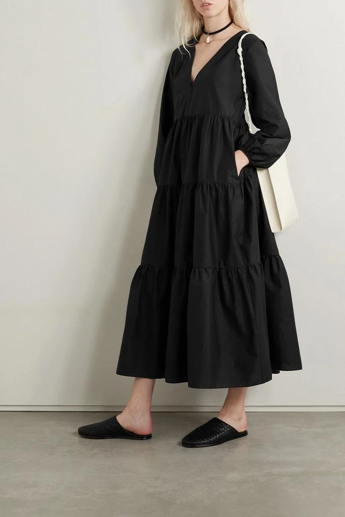 Matteau Tiered cotton-poplin maxi dress 2