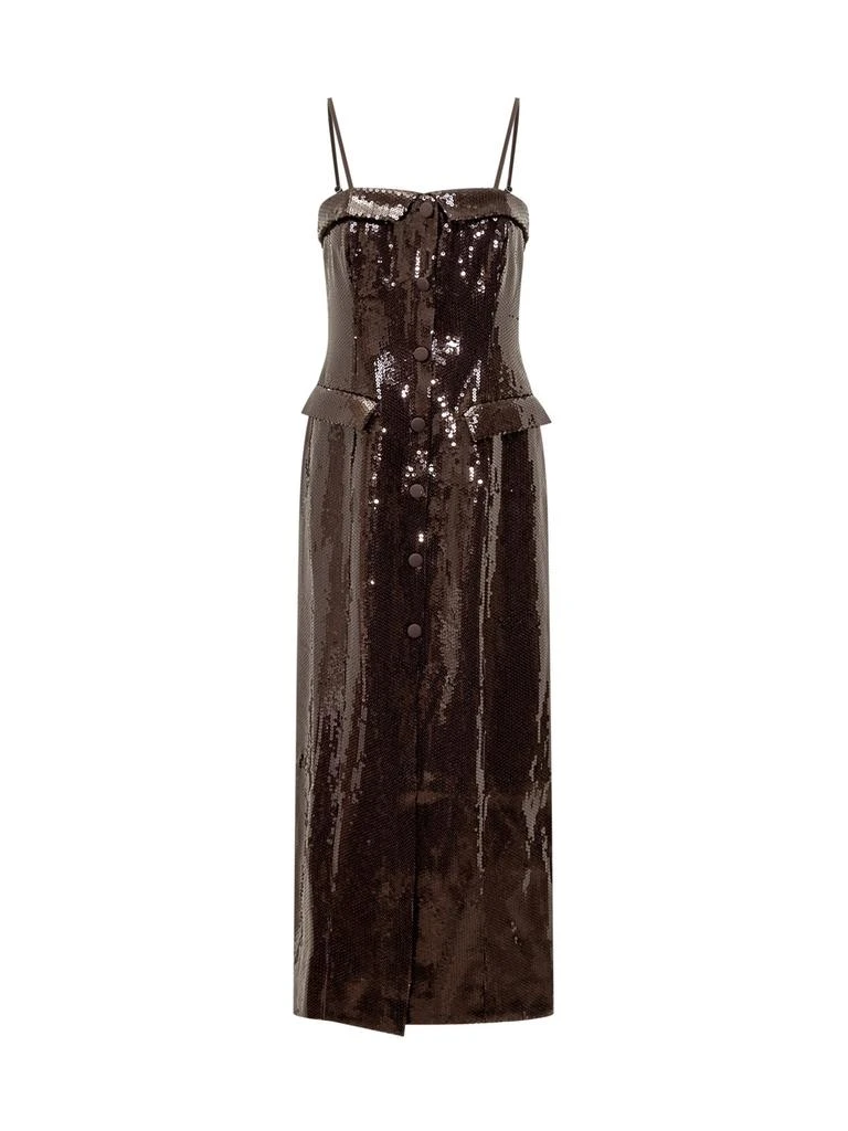 ROTATE Birger Christensen ROTATE Sequinned Sleeveless Midi Dress 1