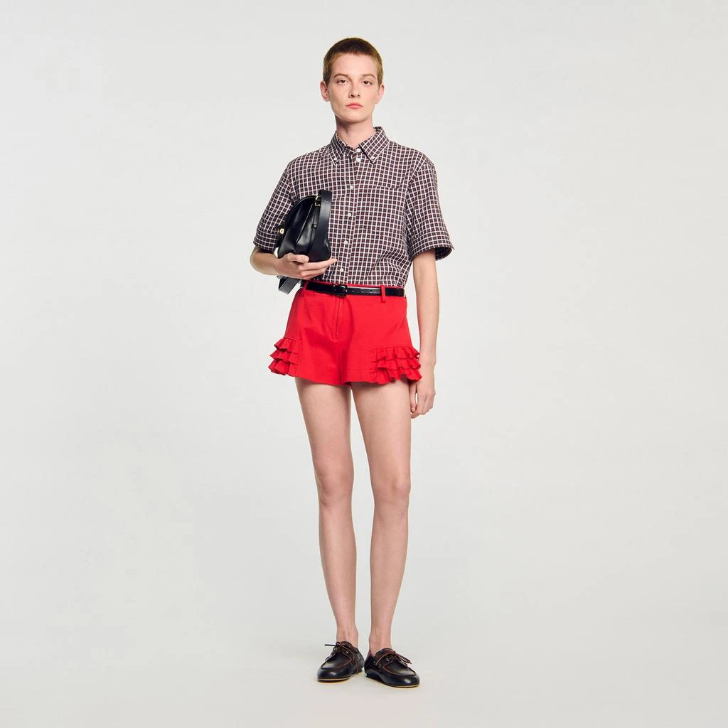 Sandro Ruffled shorts 1