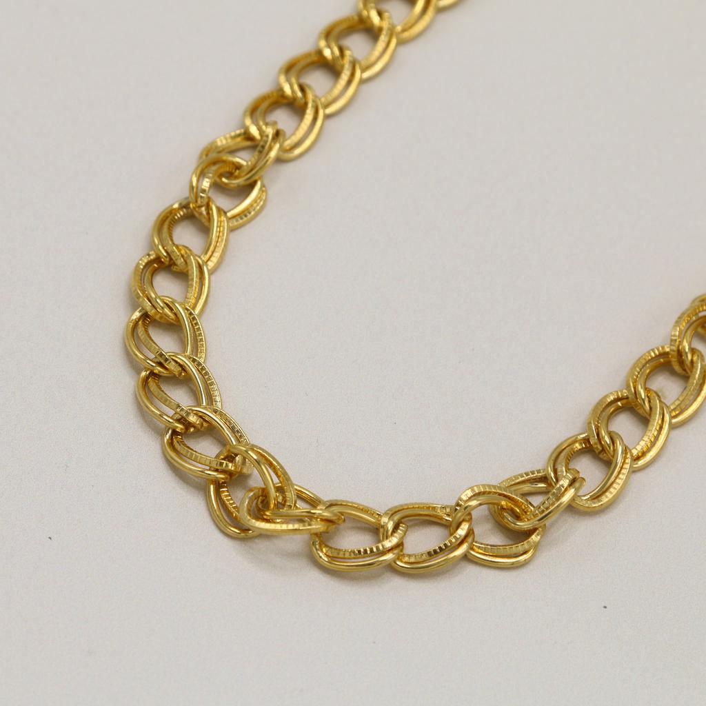 Orelia Vintage Vintage Double Etched Chain Link Necklace