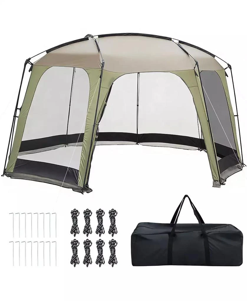 Mecale Netted Canopy Tent for 6-8 People with Zippered Door, Outdoor Screen Shelter