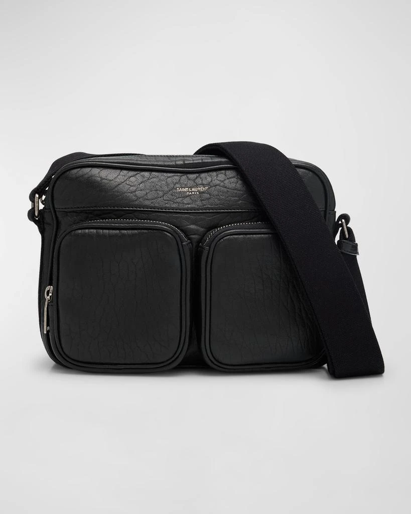 Yves Saint Laurent Men's New City Grained Leather Camera Bag 1