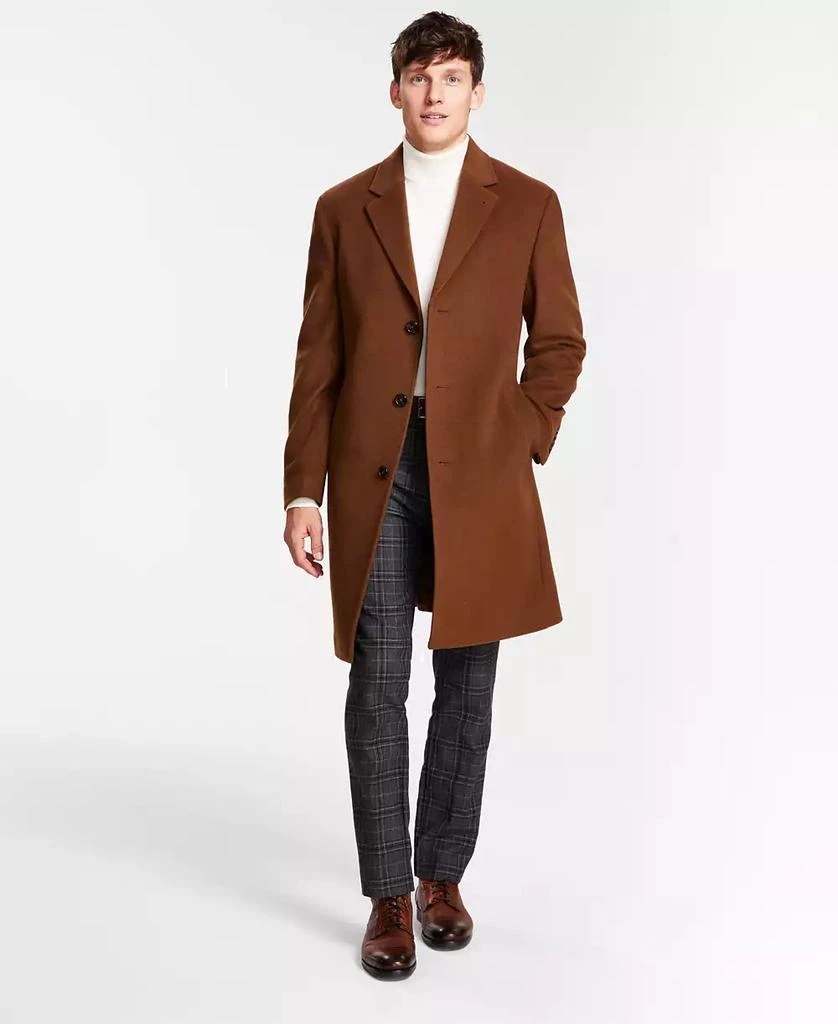 Michael Kors Men's Classic Fit Luxury Wool Cashmere Blend Overcoats 1