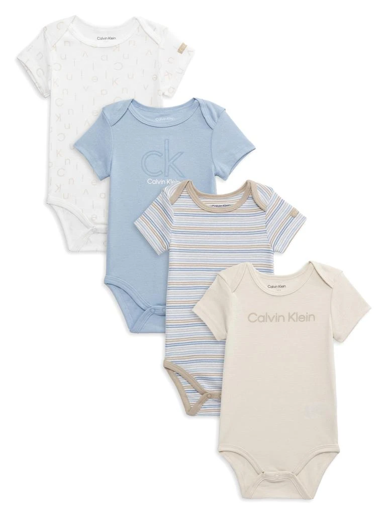 Calvin Klein Baby Boy
s 4-Pack Logo Bodysuit
