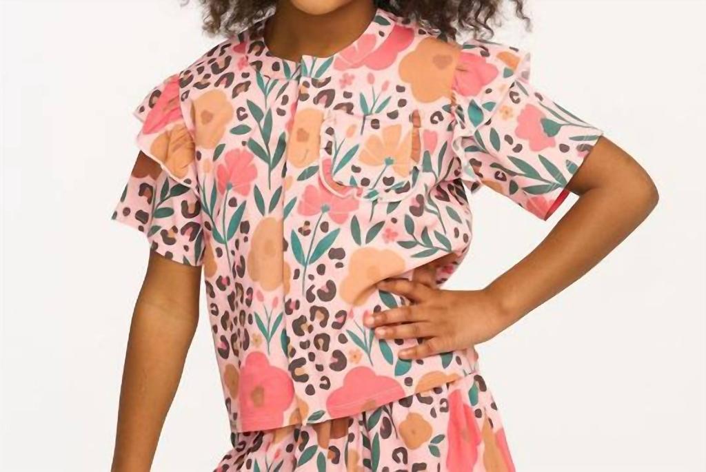 Chaser Chaser - Girl's Anise Print Ruffle Top