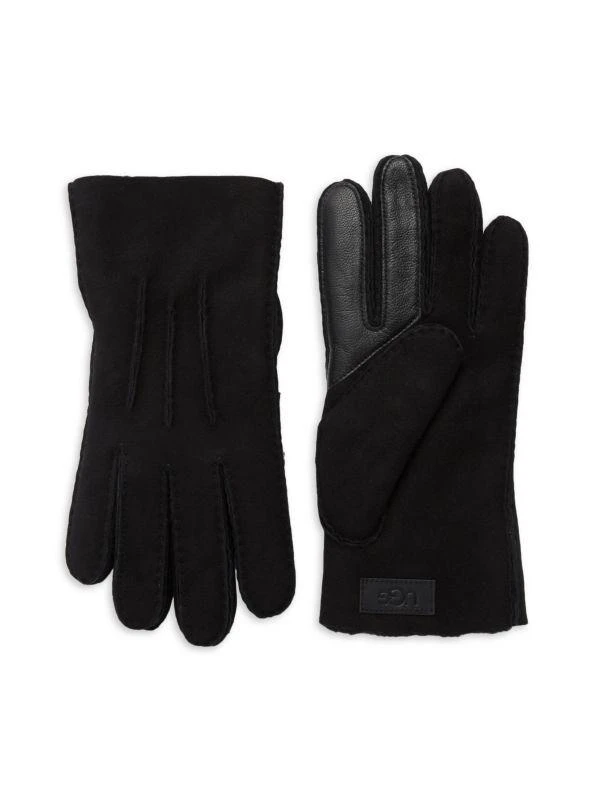 UGG Shearling Fur & Leather-Trim Tech Gloves 1
