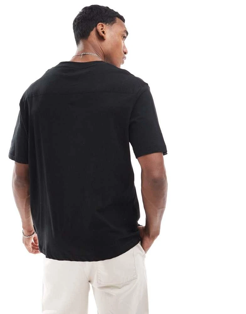 French Connection Mens French Connection oversized t-shirt in black 4