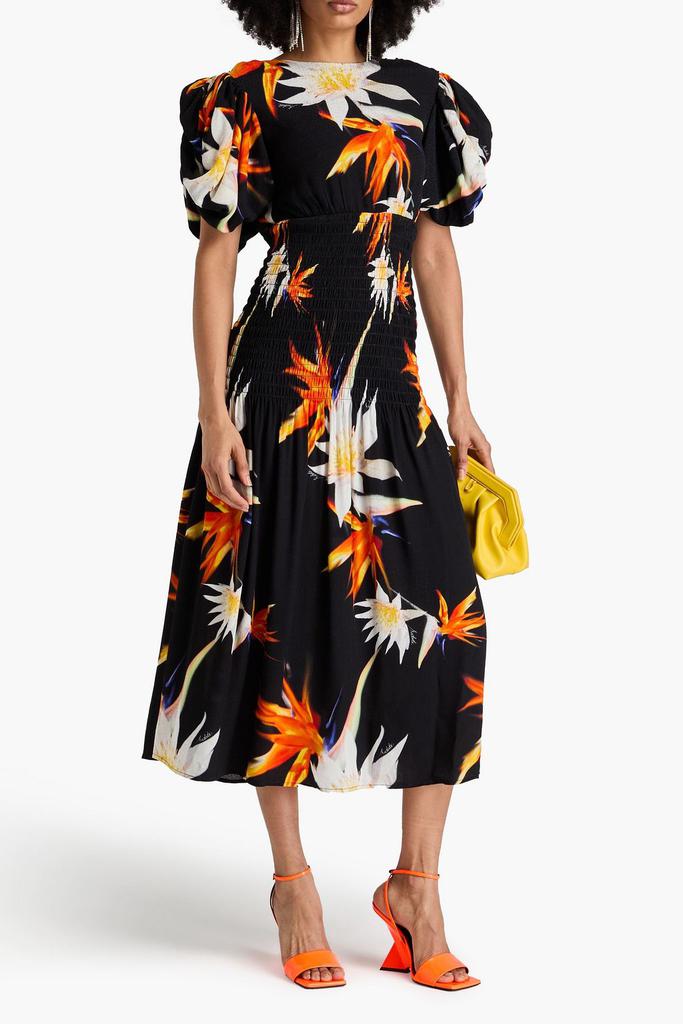 ROTATE Birger Christensen Printed jacquard midi dress
