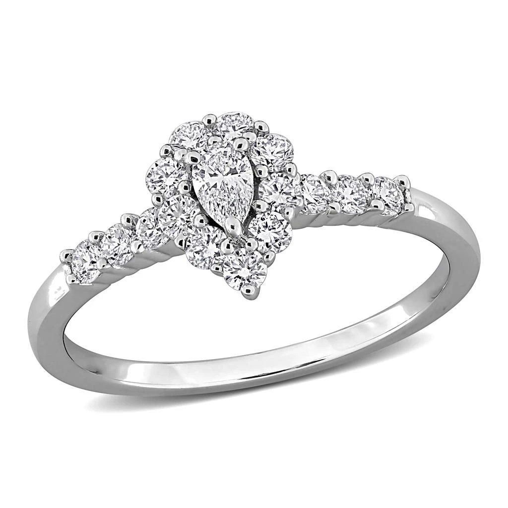 Mimi 
Max Created Forever 1/2ct TDW Lab-Grown Diamond Halo Engagement Ring Sterling Silver