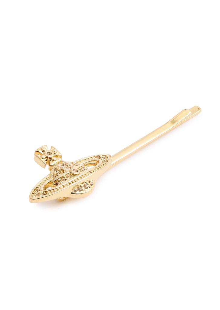Vivienne Westwood Mini Bas Relief orb hair clip - Fashion