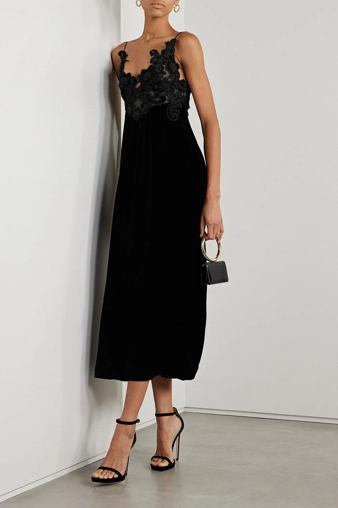 Appliqud tulle-trimmed velvet midi dress  On Sale Now with Up to 50% Off  | Discover Exclusive Deals & Savings at BeyondStyle  Authentic Zimmermann midi  dresses|clothing|dresses|women with Limited-Time Discounts, Free Shipping,