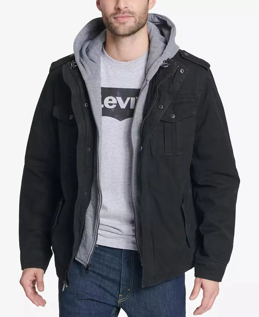 Levi's Men’s Sherpa Lined Two Pocket Hooded Trucker Jacket 1