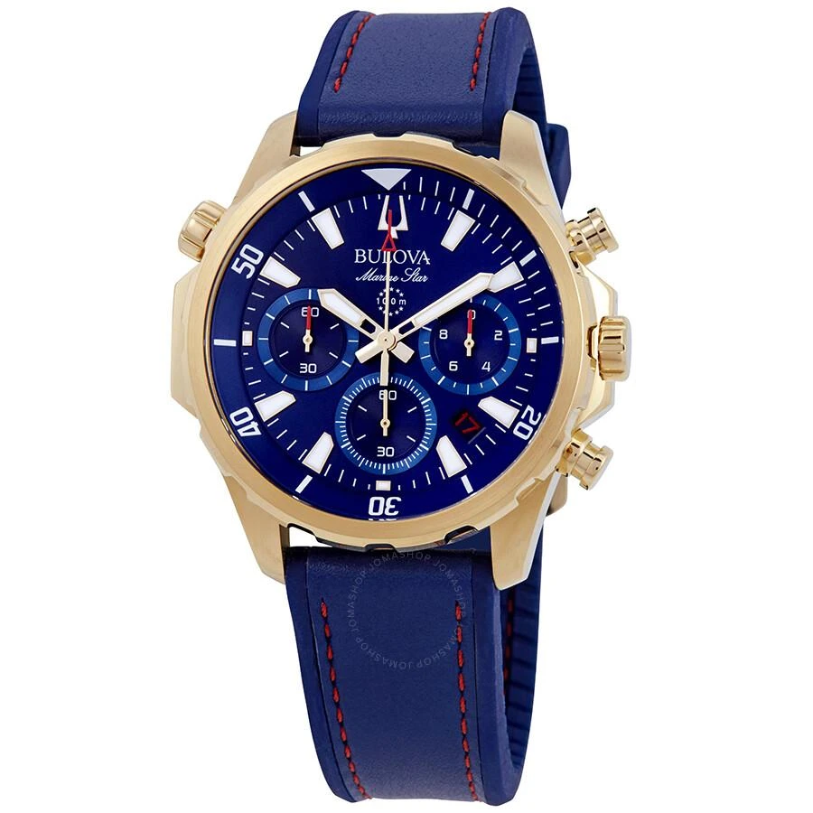 Bulova Marine Star Chronograph Blue Dial Men's Watch 97B168 1