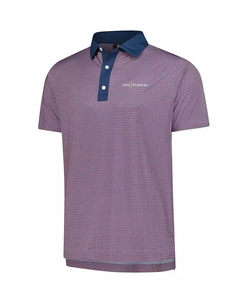 FootJoy Men's Navy THE PLAYERS ProDry Lattice Print Lisle Polo Shirt 4