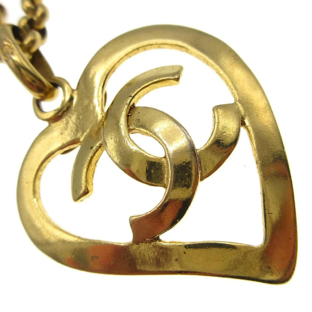 Chanel Cc Heart Pendant Necklace Metal _Plated Necklace Jewelry (Pre-Owned) 2