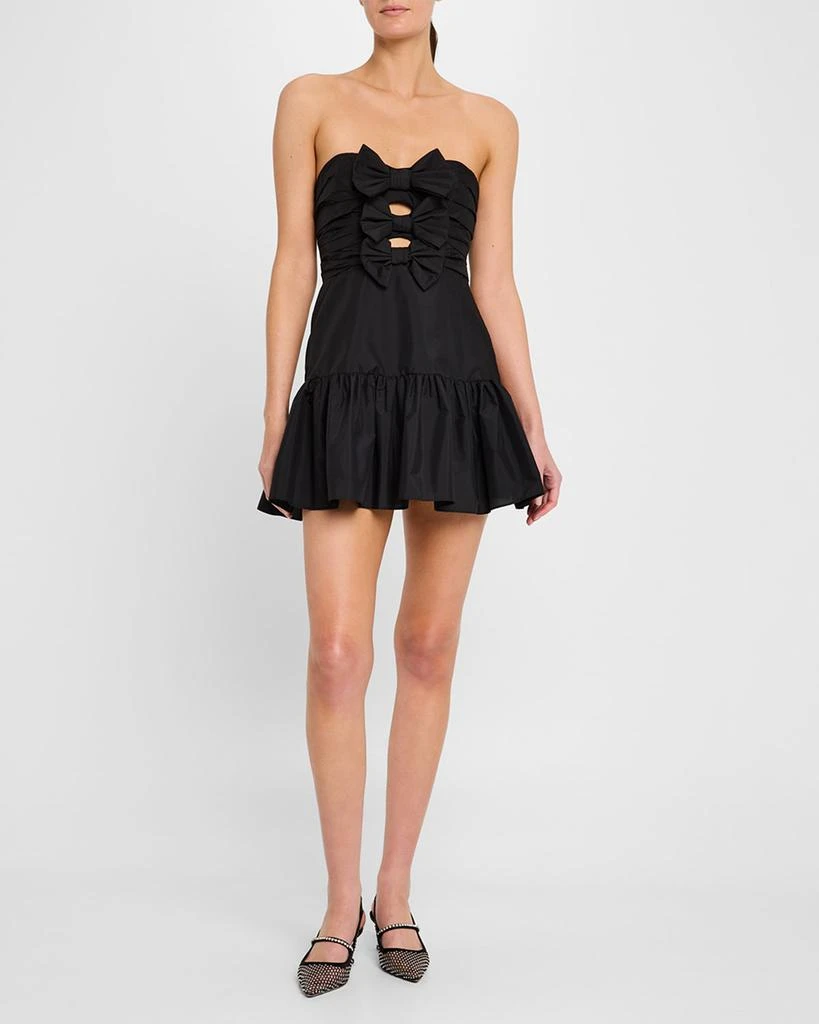 LOVESHACKFANCY Woodlow Bow Mini Dress 4