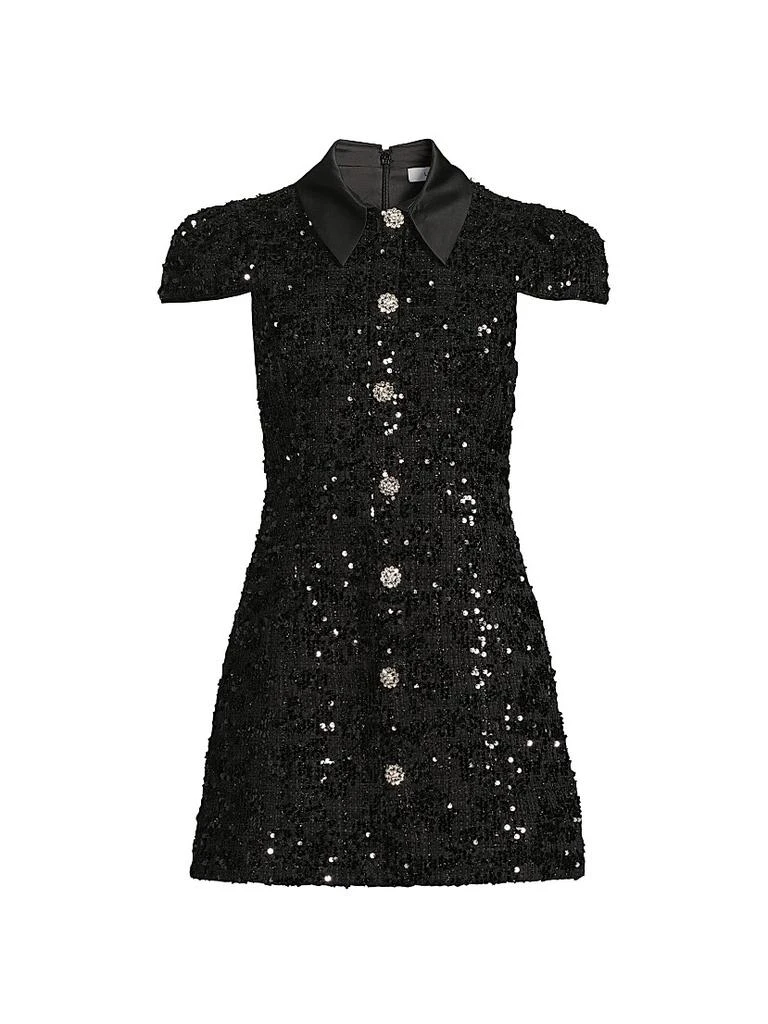 macrame mini dress FLORAL MACRAME MINI MESH DRESS ICY BLUE / S
