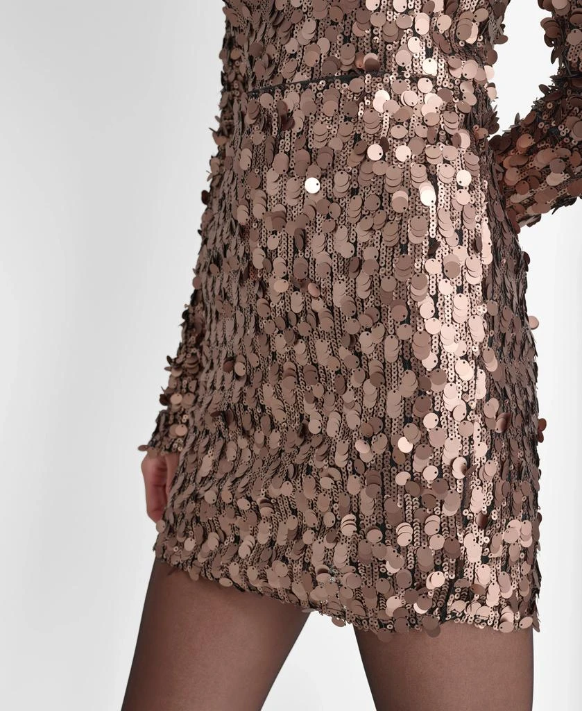 DKNY SEQUINS AND MESH MINI SKIRT 3