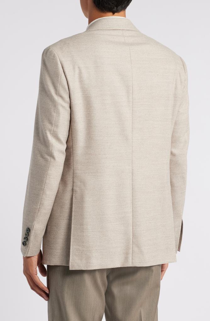 Canali Kei Trim Fit Beige Wool Sport Coat