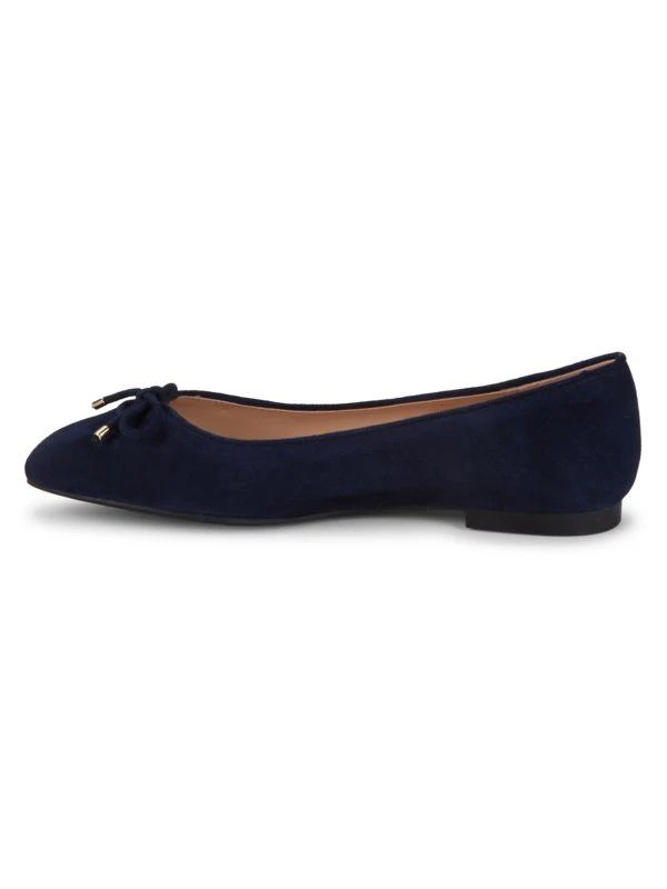 Stuart Weitzman Gabby Bow Suede Ballerina Flats 4