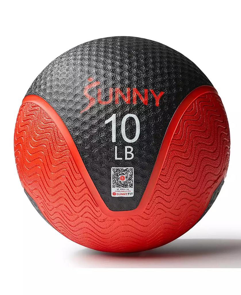 Sunny Health 
Fitness Medicine Ball 10LBS, Non-slip Grip
