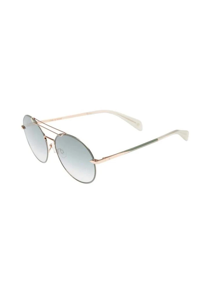 Rag & Bone  RNB5052/G/S Sunglasses Aviator Gold‎ Frame Gray Gradient Lens New Rag And Bone Rag & Bone Grey Silver Pilot Men main image 4