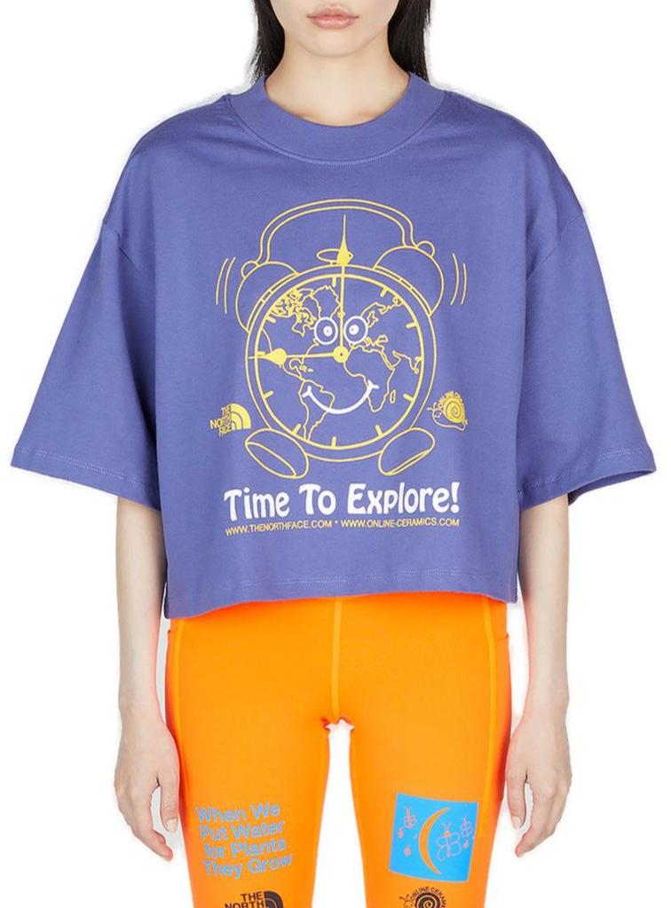 The North Face The North Face X Online Ceramics Graphic-Printed Cropped T-Shirt